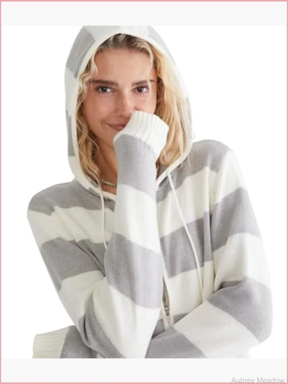 Long Sleeve Hooded Cable Knit Cardigan with Pockets